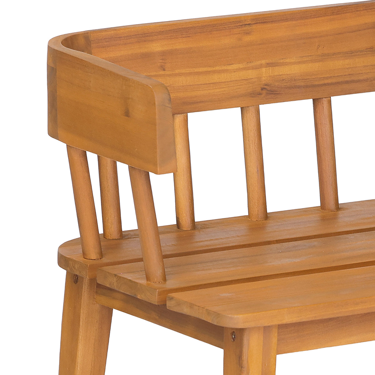 Bramley Outdoor Acacia Wood Bench with Natural Teak Finish