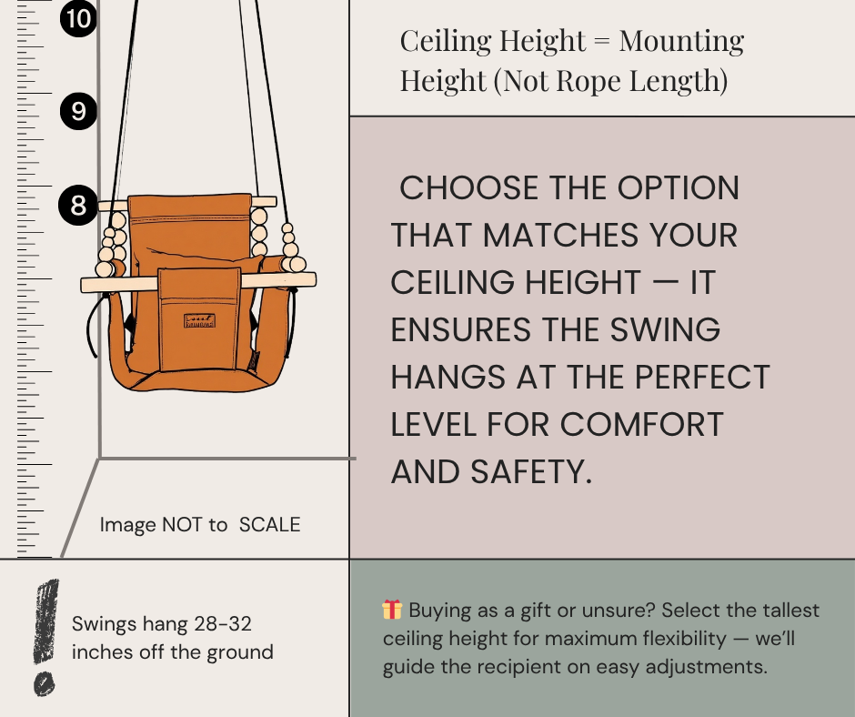 Outdoor High Back Baby & Toddler Swing-Nutmeg Leaf