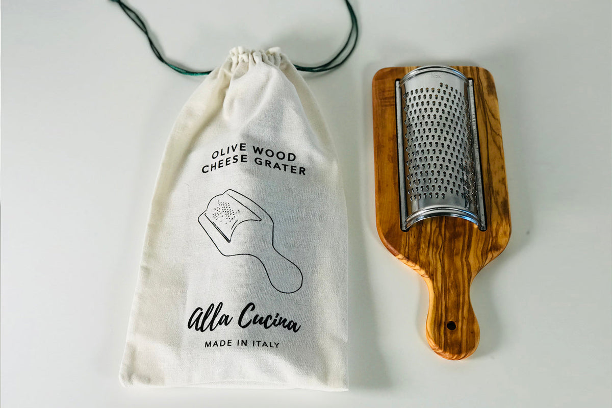 Italian Olivewood Parmesan Cheese Grater - Flat