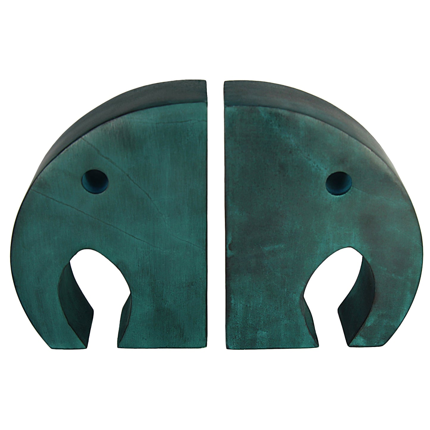 Asha Handicrafts Teal Elephant Book Ends