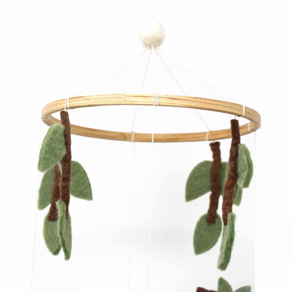 Global Groove Handcrafted Felt Sloth Mobile