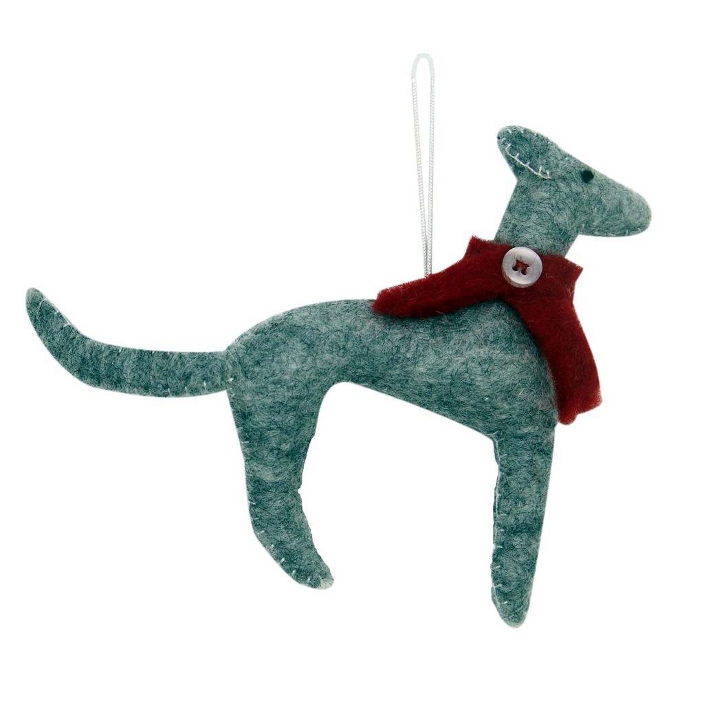 Global Groove Greyhound Felt Ornament
