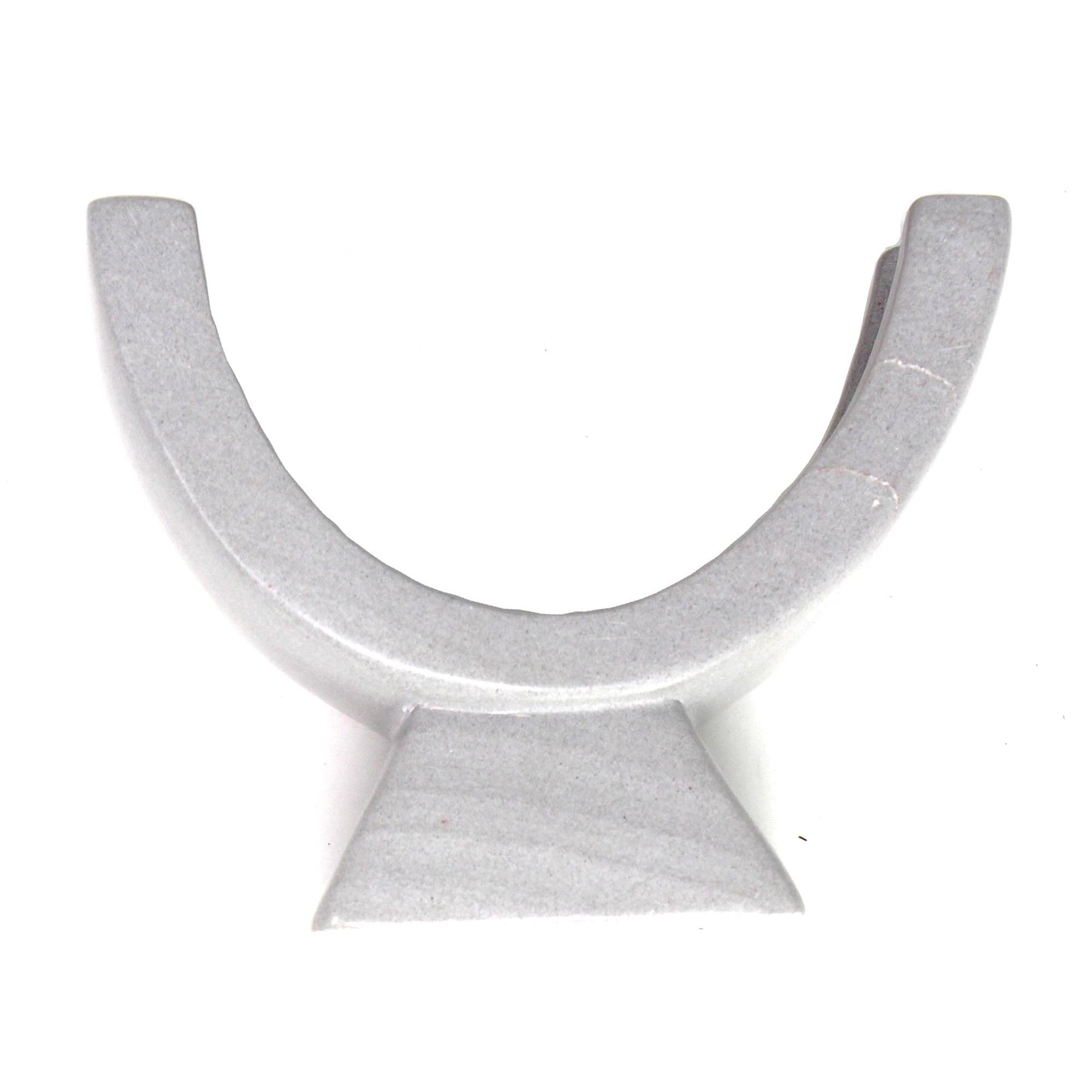 SMOLArt Compass Soapstone Sculpture Dark Gray Stone