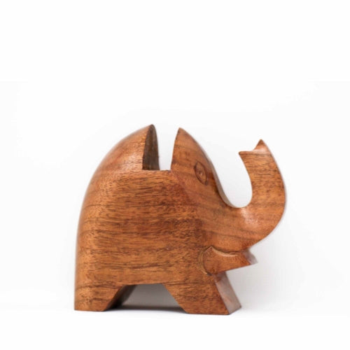 Asha Handicrafts Elephant Eyeglass Acacia Wood Stand