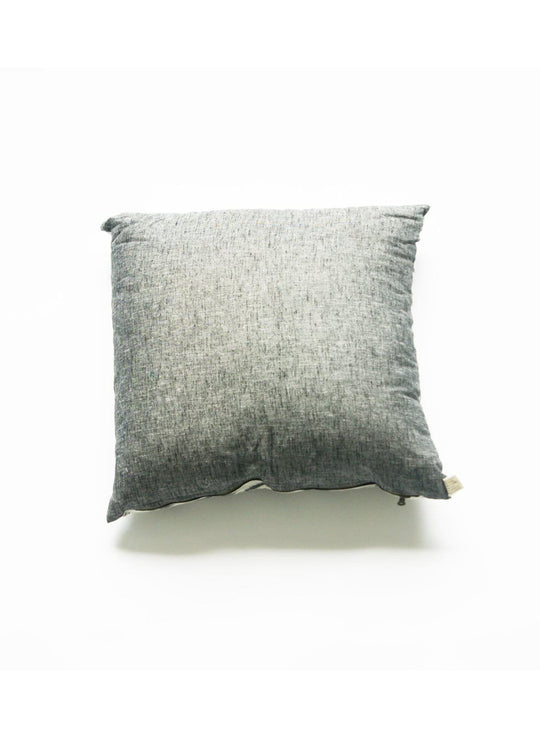 Rustic Loom Gray and White Chevron Cotton Ikat Square Pillow