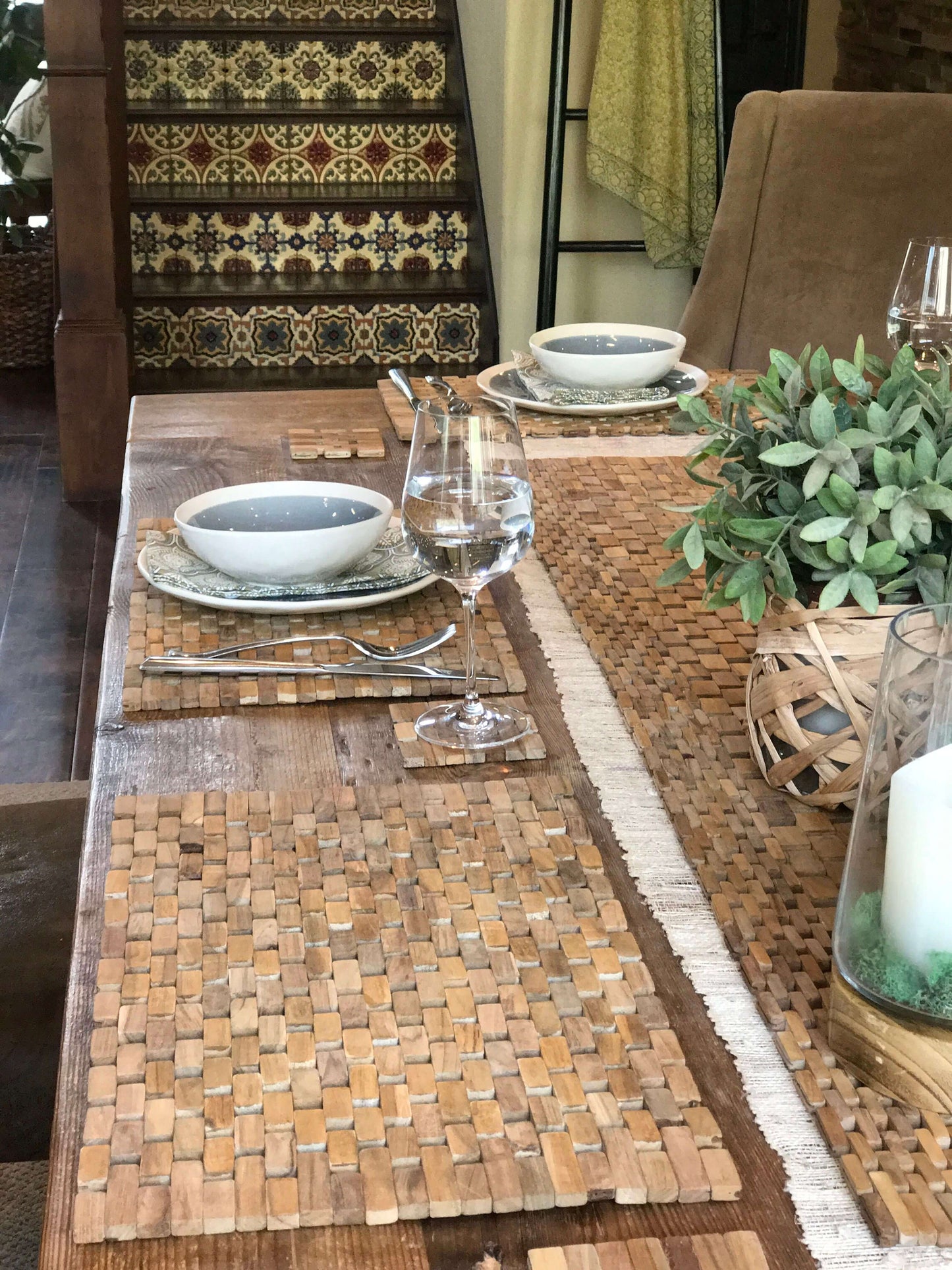 Hip-o Modern Living Natural Teak Placemat Set of Two
Jungle Pillows