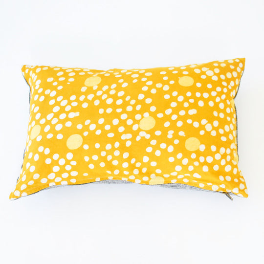 Rustic Loom Gold Maize Dot Lumbar Toss Pillow