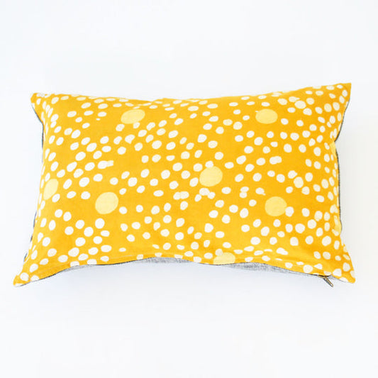 Rustic Loom Gold Maize Dot Lumbar Toss Pillow