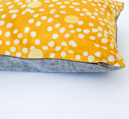Rustic Loom Gold Maize Dot Lumbar Toss Pillow