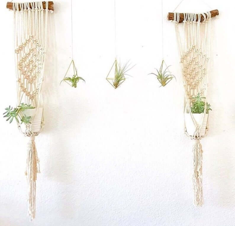 macrame wall hanging plant hanger Macramama Frampton Macrame Wall Plant Hanger | Handmade Macrame Plant Hangers