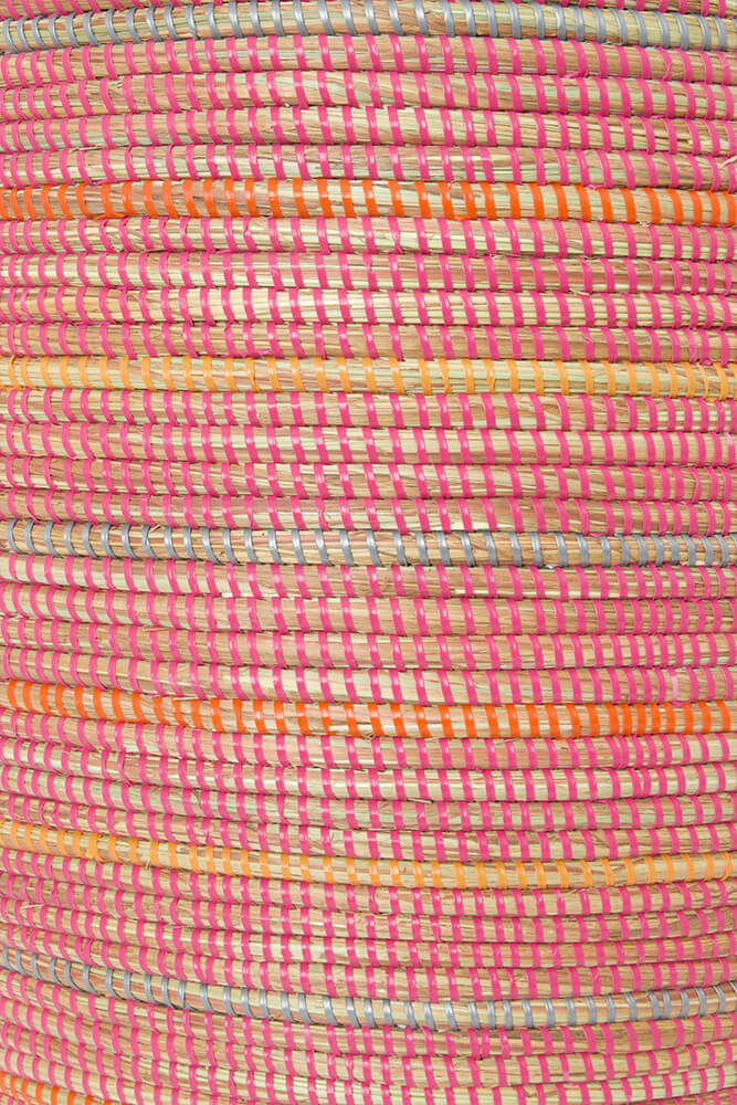 Swahili African Modern Sunrise Stripes Large Laundry Hamper Basket