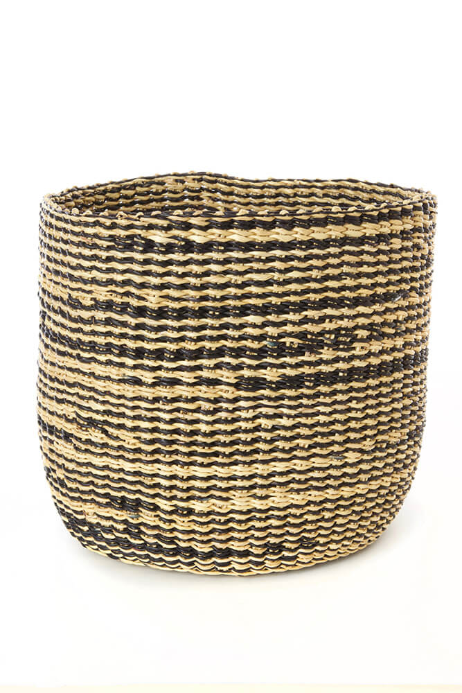 Swahili African Modern Veta Vera Grass Half Dip Nesting Baskets