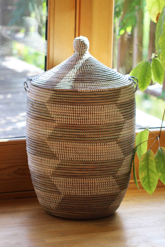 Swahili African Modern Large Silver and White Prayer Mat Hamper