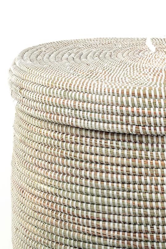 Swahili African Modern White Sand Dune Hamper Set