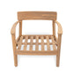 Mallorca Acacia Wood Club Chair with Seat Cushion - Outdoor