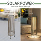 2 Piece Solar Powered Lantern Wicker Solar Patio Lamp Grey