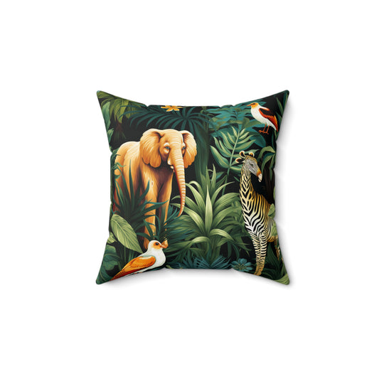 Lush Jungle Square Throw Pillow