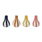 Stripe Bud Vase | Red Handpainted Ceramic | 4.75 Inch