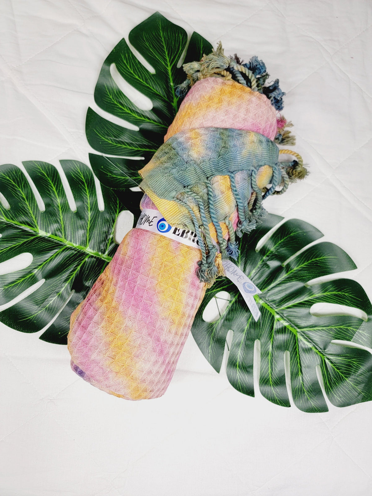 100% Cotton Throw 40 x 70 Hand Tie Dye Lightweight Home Decor