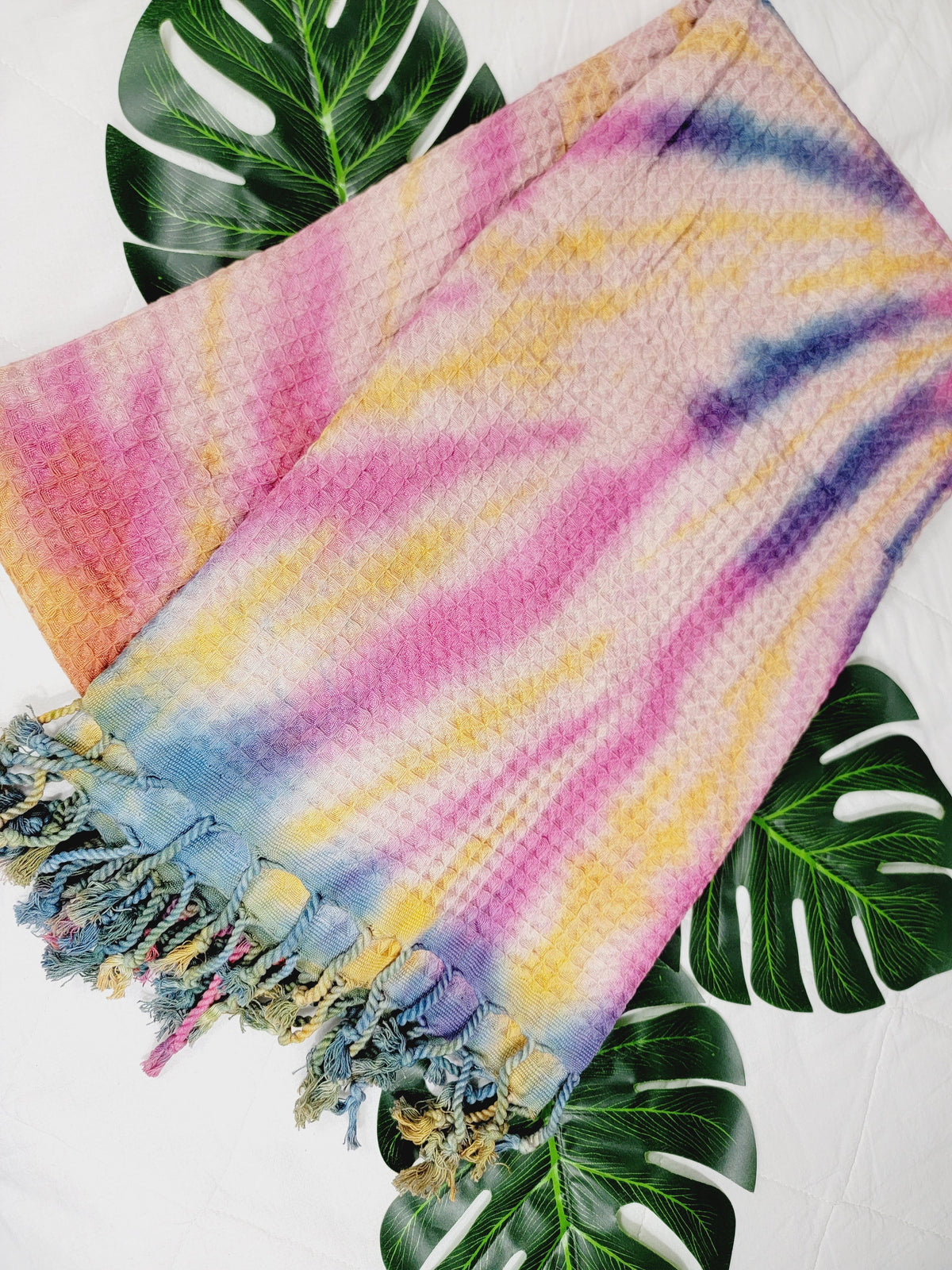 100% Cotton Throw 40 x 70 Hand Tie Dye Lightweight Home Decor