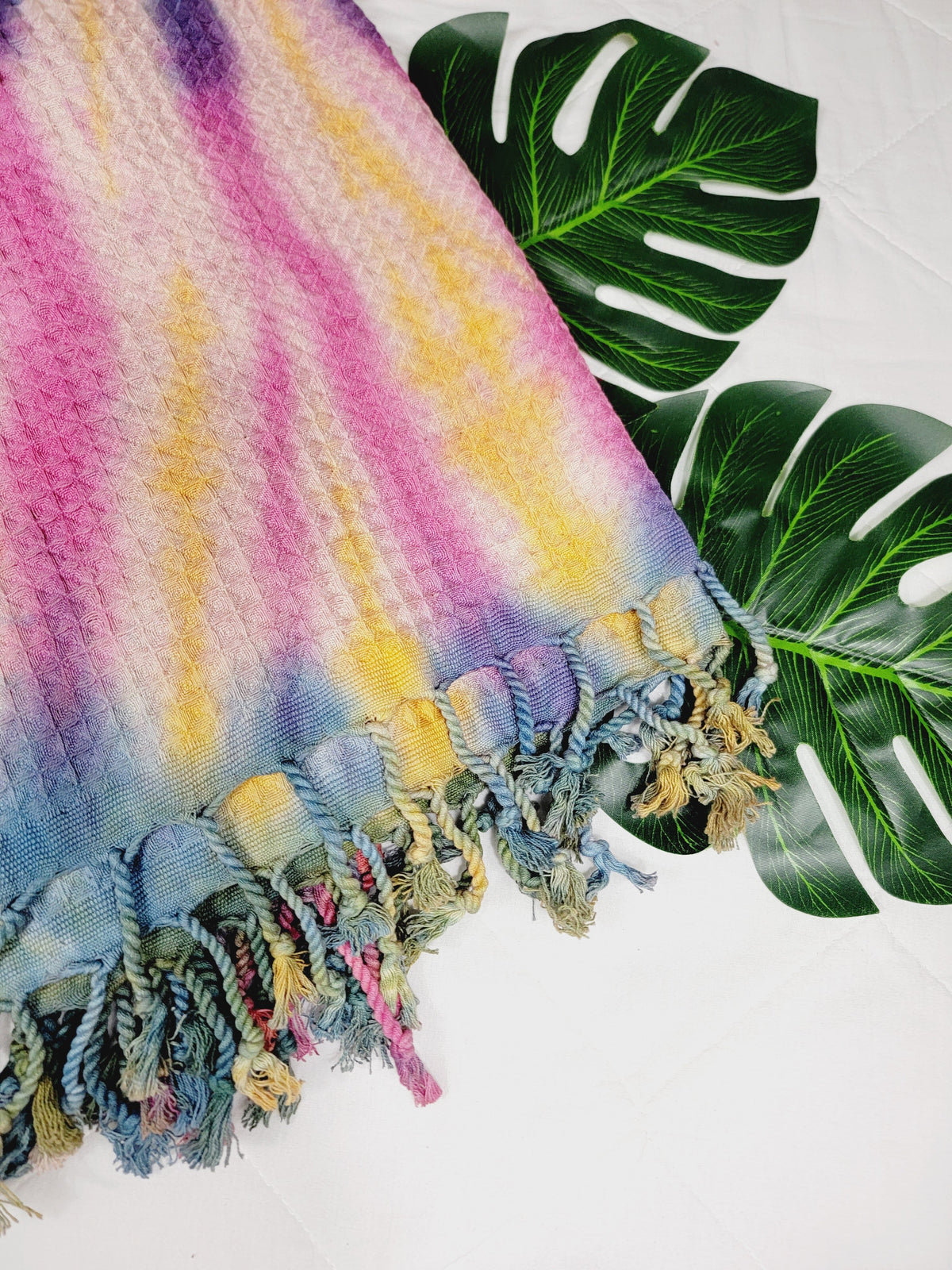 100% Cotton Throw 40 x 70 Hand Tie Dye Lightweight Home Decor
