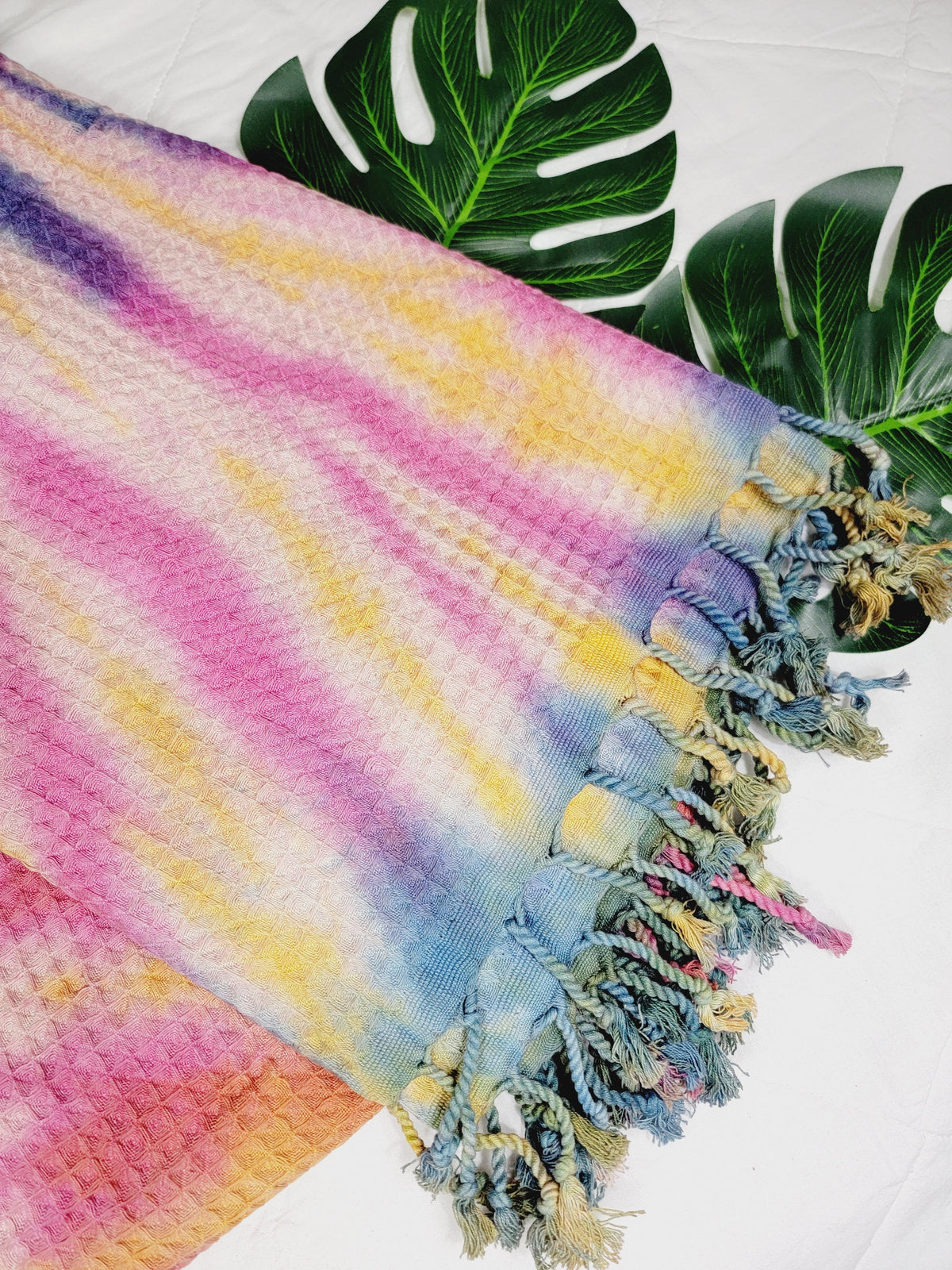 100% Cotton Throw 40 x 70 Hand Tie Dye Lightweight Home Decor