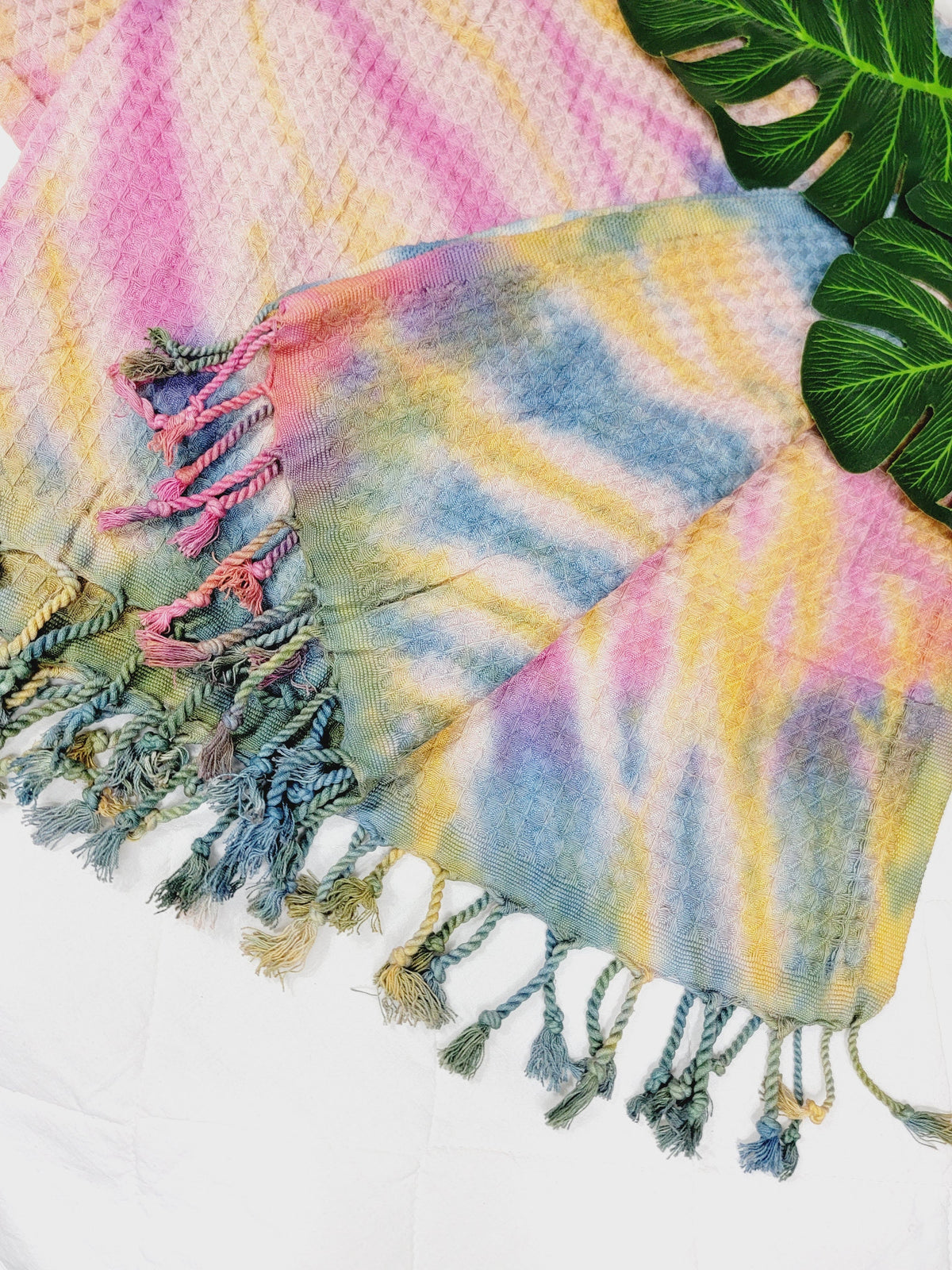 100% Cotton Throw 40 x 70 Hand Tie Dye Lightweight Home Decor