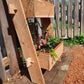 2-Tier Vertical Cedar Ladder Planter Box for Small Spaces