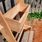 2-Tier Vertical Cedar Ladder Planter Box for Small Spaces