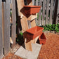 2-Tier Vertical Cedar Ladder Planter Box for Small Spaces