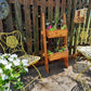 2-Tier Vertical Cedar Ladder Planter Box for Small Spaces