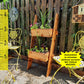 2-Tier Vertical Cedar Ladder Planter Box for Small Spaces