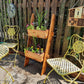 2-Tier Vertical Cedar Ladder Planter Box for Small Spaces