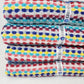 Bath Towels, Organic Turkish Cotton Pom Pom Towels in Red Multicolor