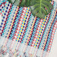 Bath Towels, Organic Turkish Cotton Pom Pom Towels in Red Multicolor