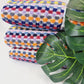Bath Towels, Organic Turkish Cotton Pom Pom Towels in Orange Multicolor