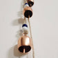 Copper Bell Wind Chime with Evil Eye Beads, Outdoor Garden Decor