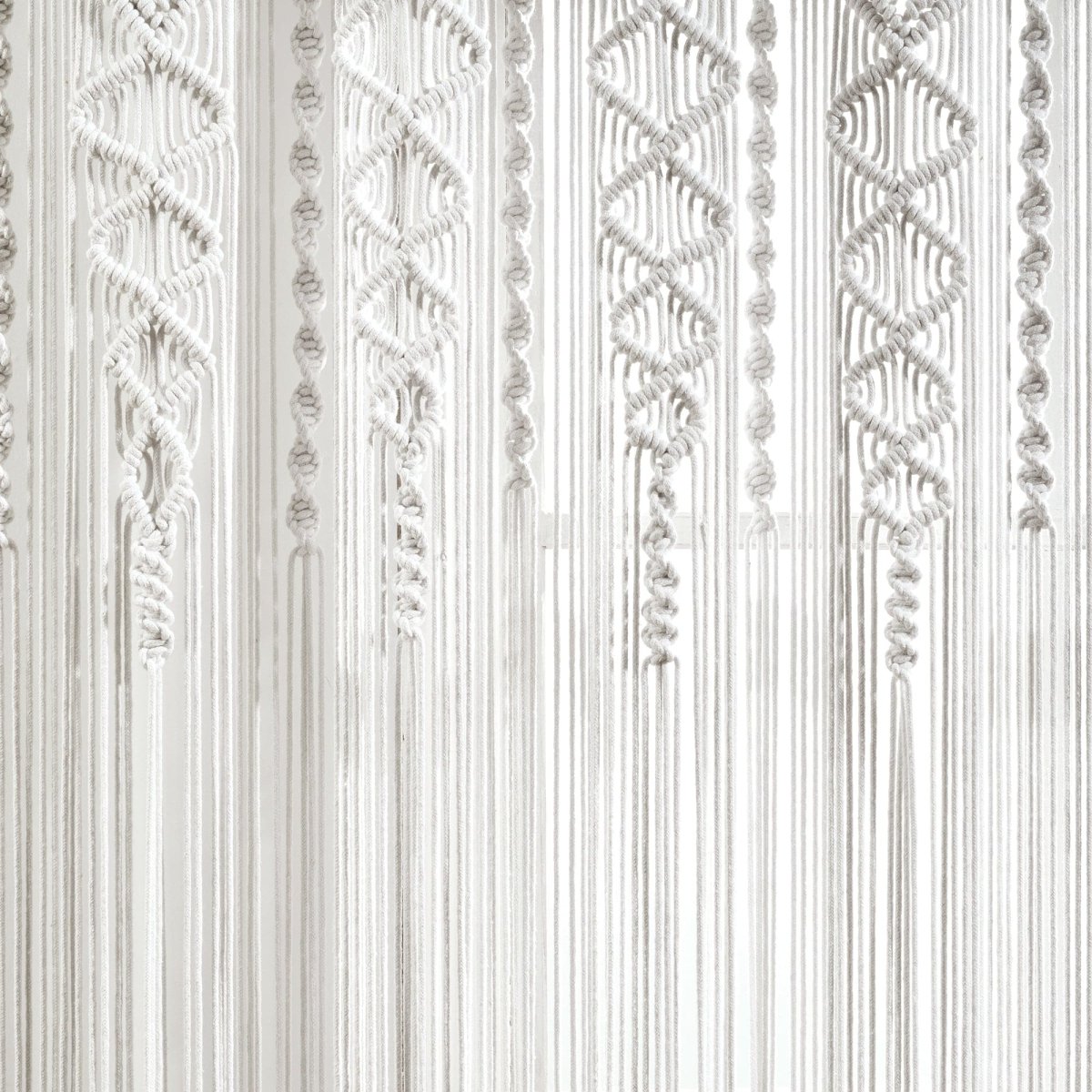 Boho Macrame Textured Cotton Window Curtain