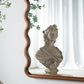 Wood Mirror With Unique Frame - Full-Length Arched Mirror with Pine Frame - Brown