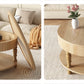 Coffee Table with Dual Storage - Natural Wood, 31.5" Round