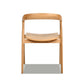 Scandinavian Sculpted Dining Chair with Comfortable Arms - Warm Natural Brown