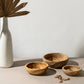Natural Olive Wood Nesting Bowls - Set of 3