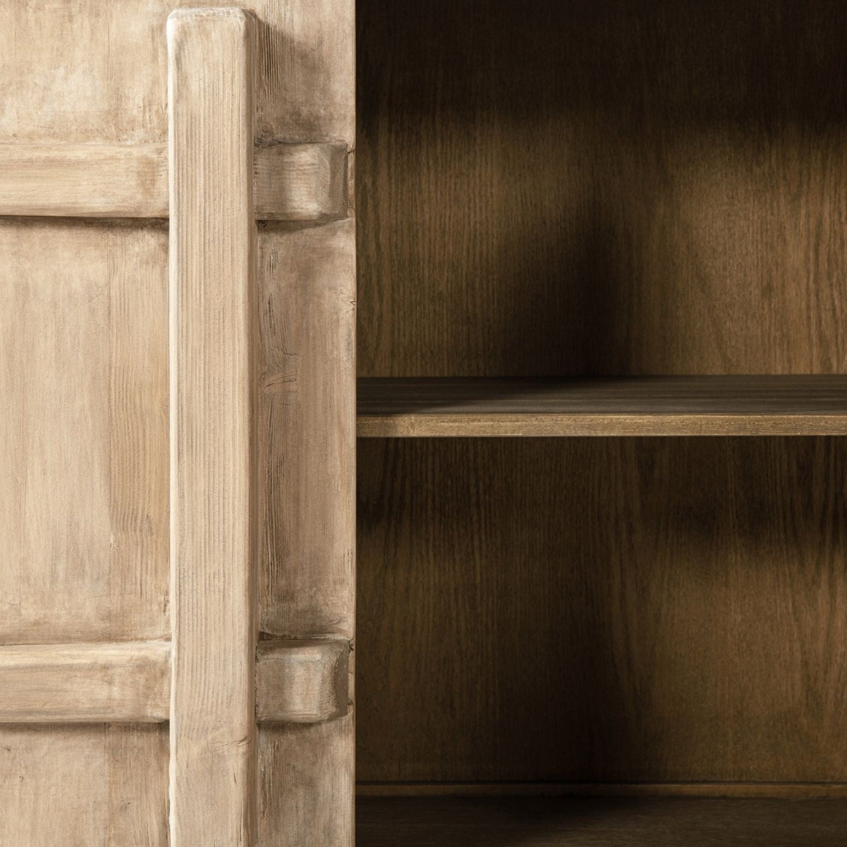 Natural Reclaimed Wood 2 Door Accent Cabinet with Storage - Rowan