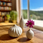Textured Porcelain Vases Set of 3