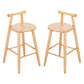Natural Grove Indoor Barstool Set of 2 with Fabric Seat - Natural