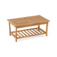 Caydon 2 Club Chairs + Table Outdoor Set with Slat Panel Design - Natural Wood