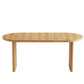 Modern Extendable Dining Table with Removable Extension Leaves - Natural Walnut