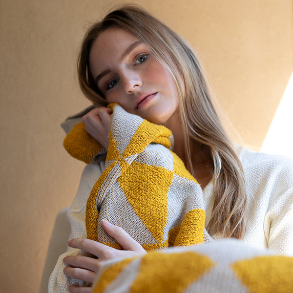 Trikona Organic Cotton Knit Throw Blanket