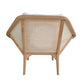 Teak Leisure Chair with Rattan Cane Back - Natural Wood / Brown
