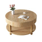 Coffee Table with Dual Storage - Natural Wood, 31.5" Round